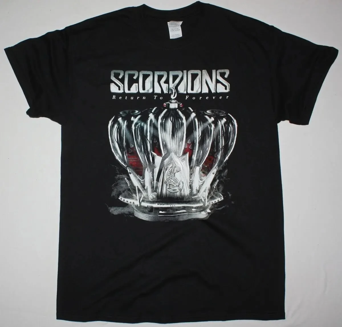 unisex short sleeve male casual tee-shirt top Scorpions Return To Forever Black T Shirt Klaus Meine Michael Schenker Group Ufo