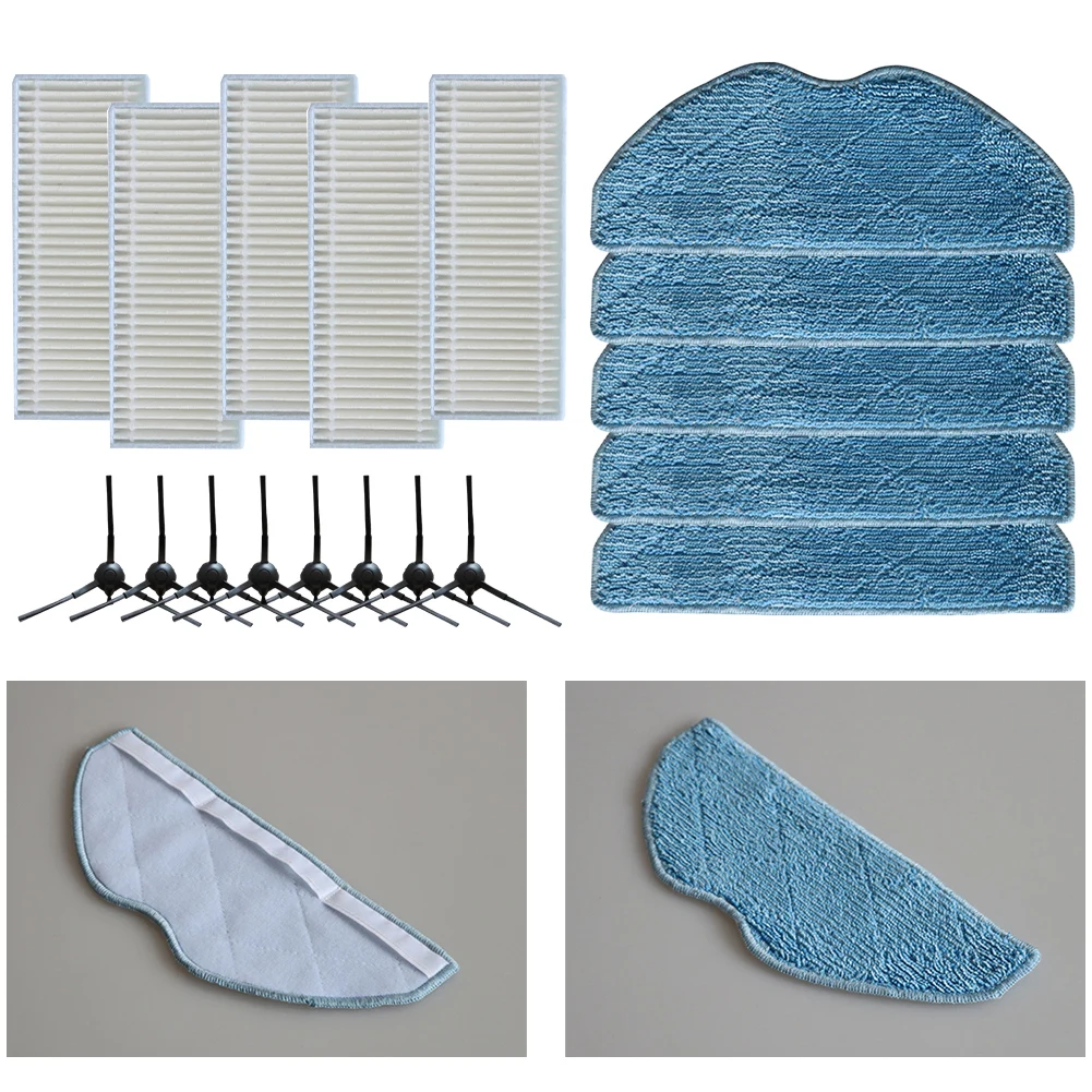 Kit de filtre de brosse latérale de rechange pour aspirateur robot Botnigga S8 Plus, vadrouille, gril, pièces d'appareil ménager, 18 pièces