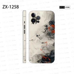 Colorful Skin Sticker for iPhone16 15 Pro Max 14 13 17 Phone Sticker Back Film Side Frame Protector (Not Phone Case)