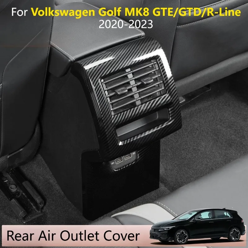 For Volkswagen Golf MK8 GTE/GTD/R-Line 2020-2023 Rear Air Outlet Cover Air Vent Trim Precise Fit Interior Mod Car Accessories