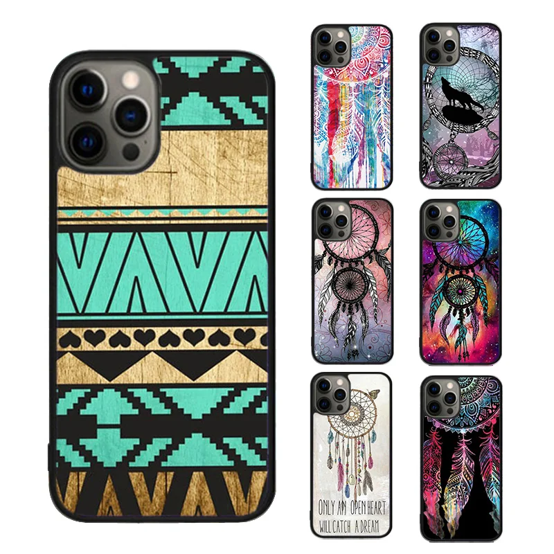 Dream Catcher Mandala Pattern Phone Case For iPhone SE2020 15 16 14 13 Pro Max Coque 12 11 Pro Max 8 PLUS 7 mini fundas cover