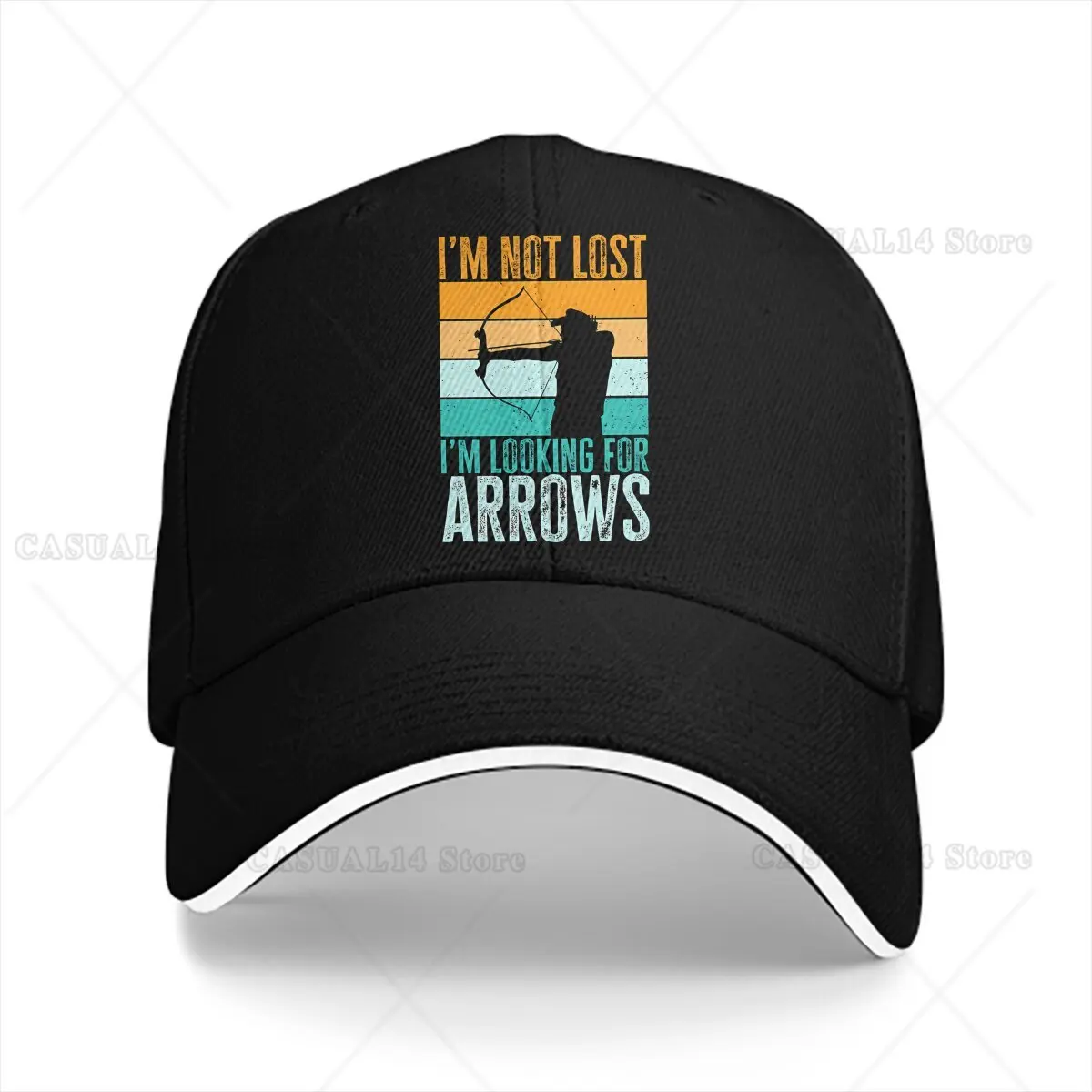 

Pure Color Dad Hats Looking for Arrows Vintage Men's Hat Sun Visor Baseball Caps Archery Peaked Cap