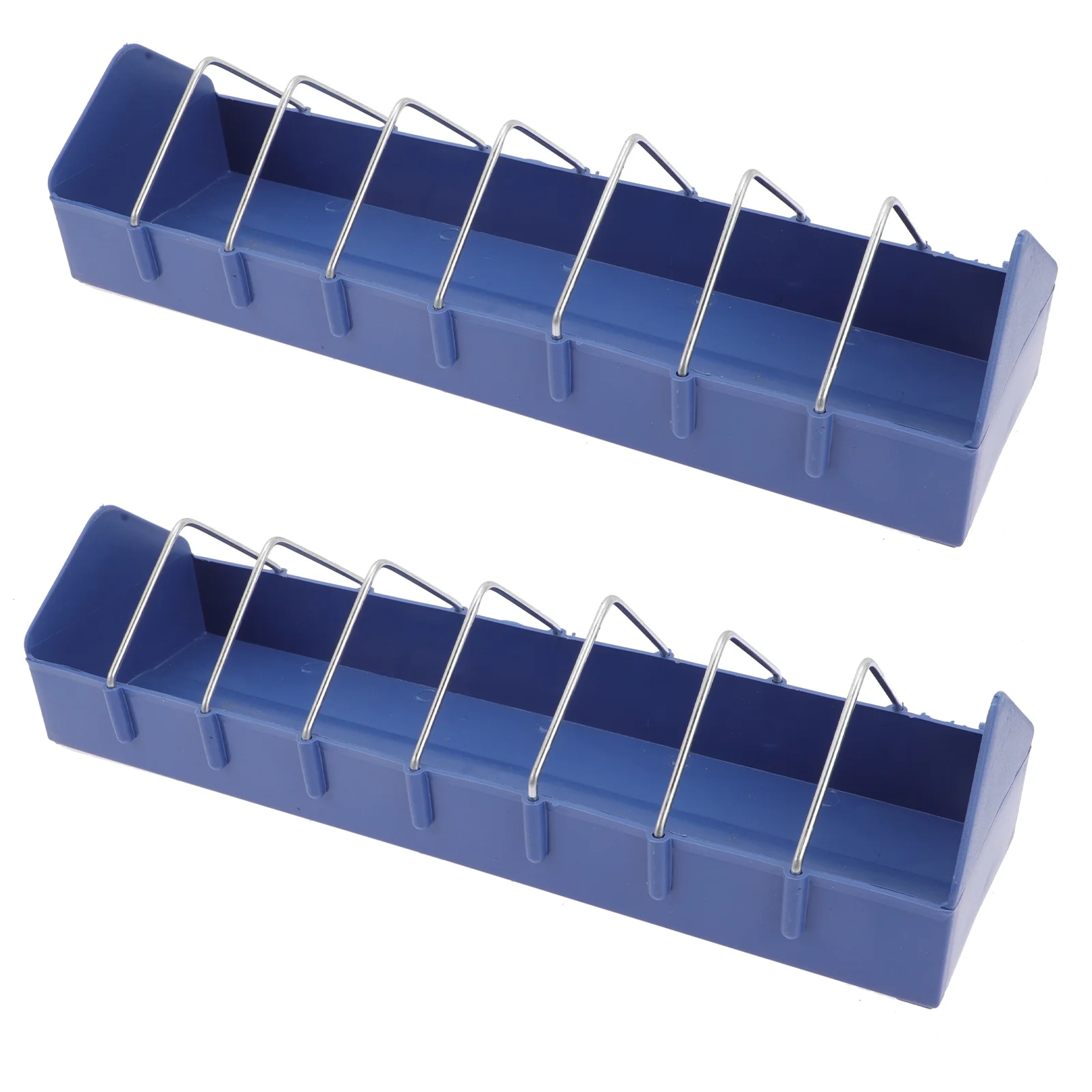 

2Pcs Anti-splitting Food Box Premium PP Lightweight Easy Feeding Trough Bird Bowls Pigeon Cage Supplies Pet Utensil