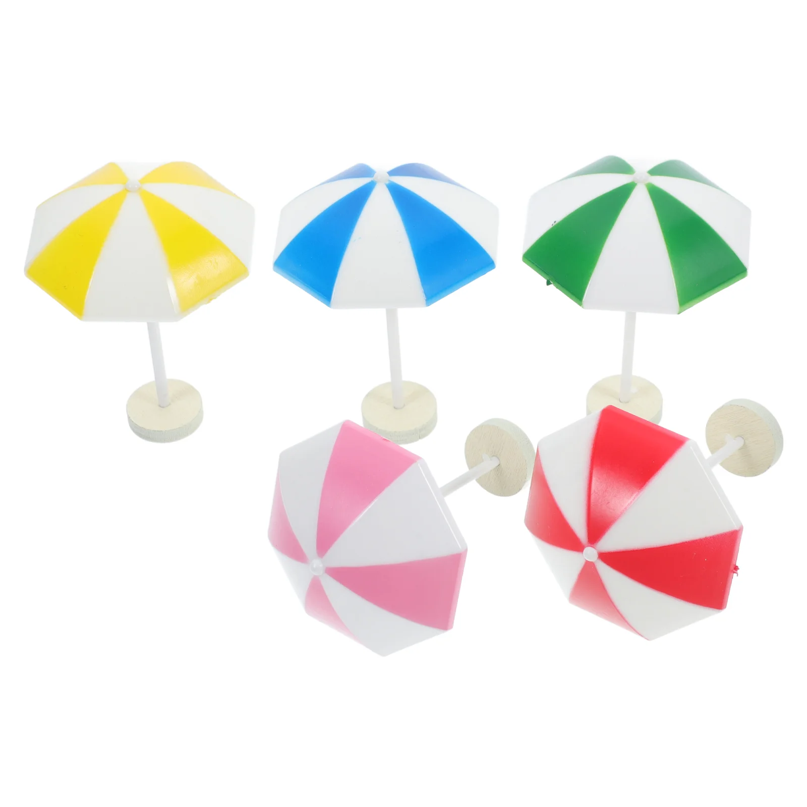Fairy Garden Umbrella Miniature Beach Micro Landscape Sun House DIY Accessories Cake