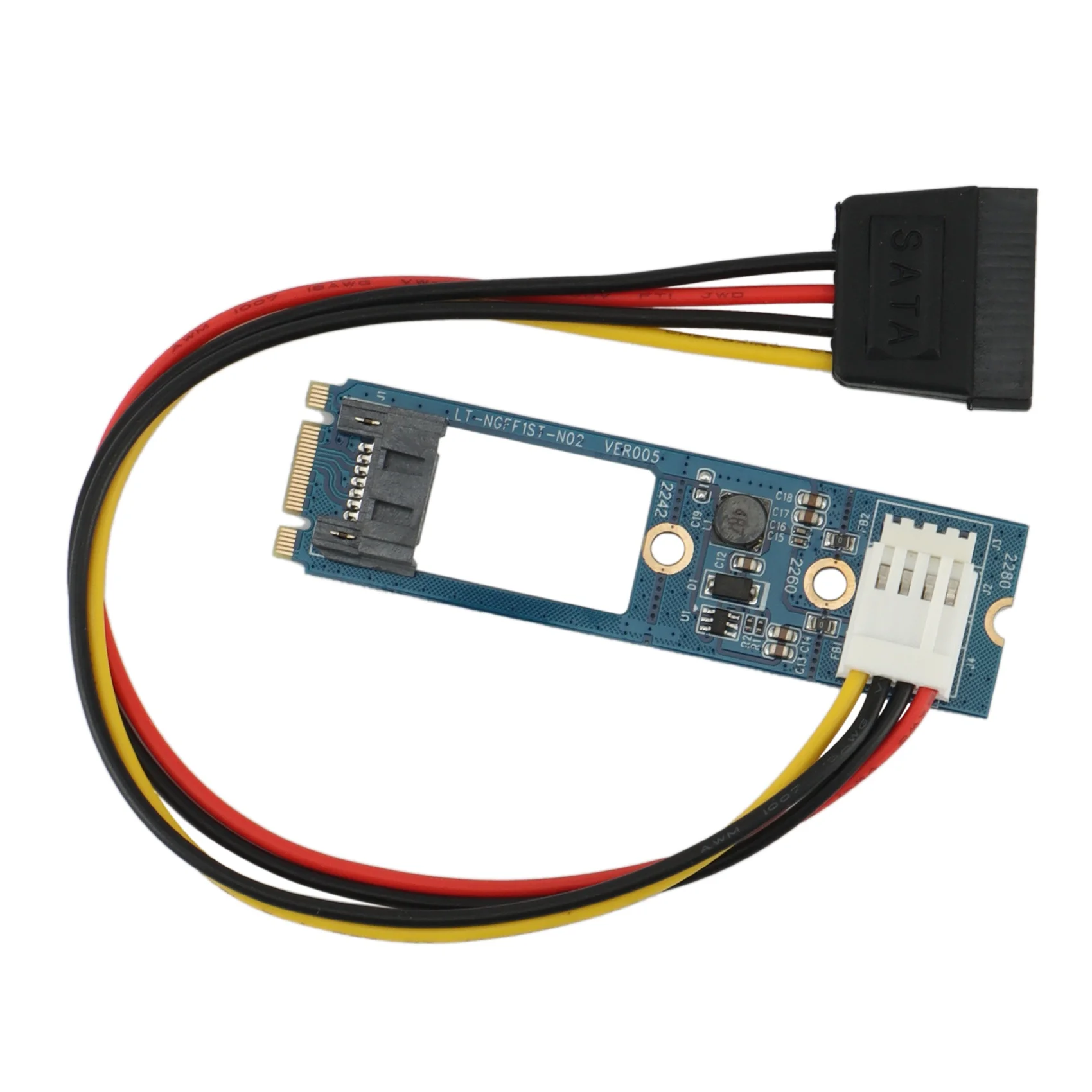 New M.2 NGFF SATA to 7 Pin SATA3 Card 7Pin SATA3.0 SSD Adapter Converter Card for NGFF 2242 2260 2280 SSD, B