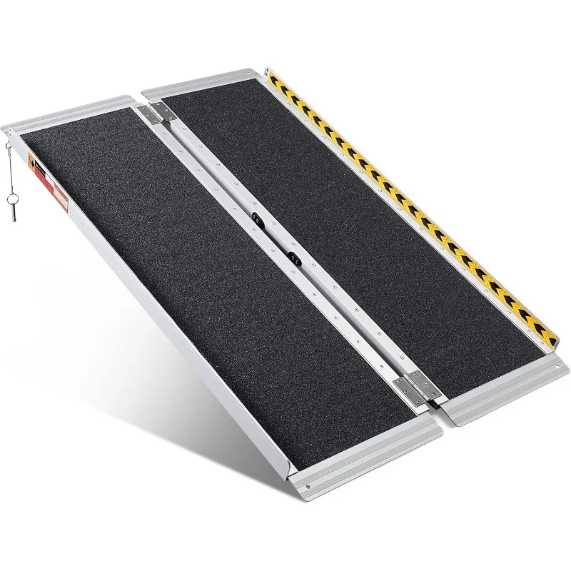 Portable Wheelchair Ramp 4FT, Handicap Ramps, Non-Skid Aluminum Wheel Chair Ramp