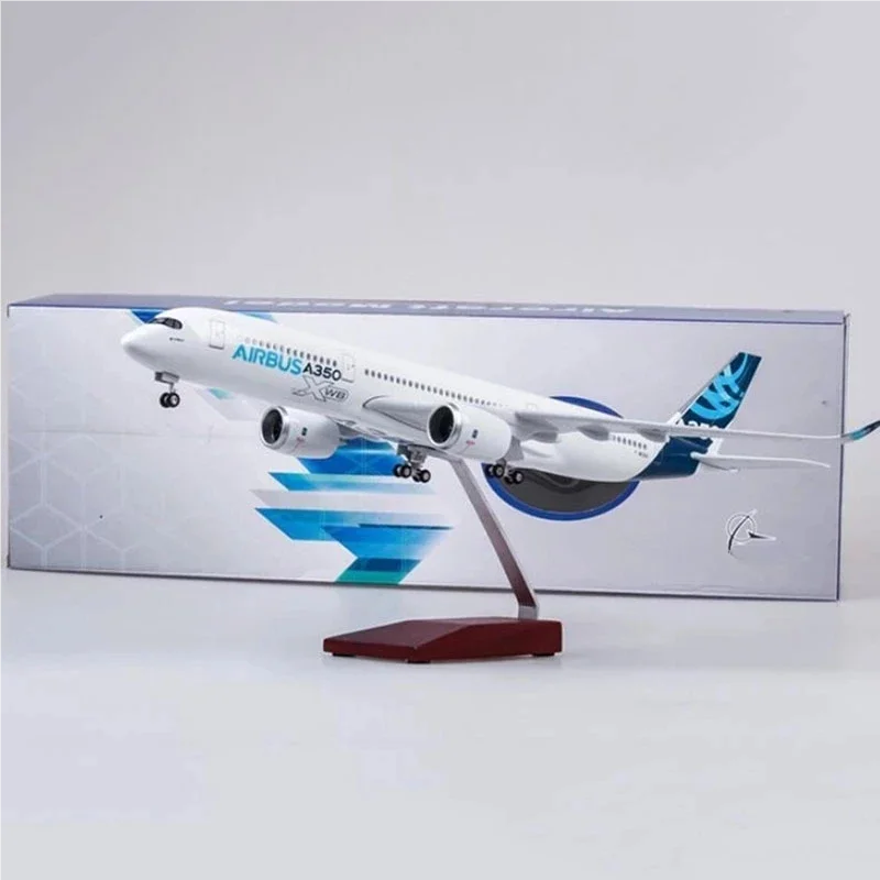 

47cm Model Airplane 1/142 Scale A350 Prototype Airways Diecast Aircraft Toy Planes Model Kit Resin With Lights & Wheels Souvenir