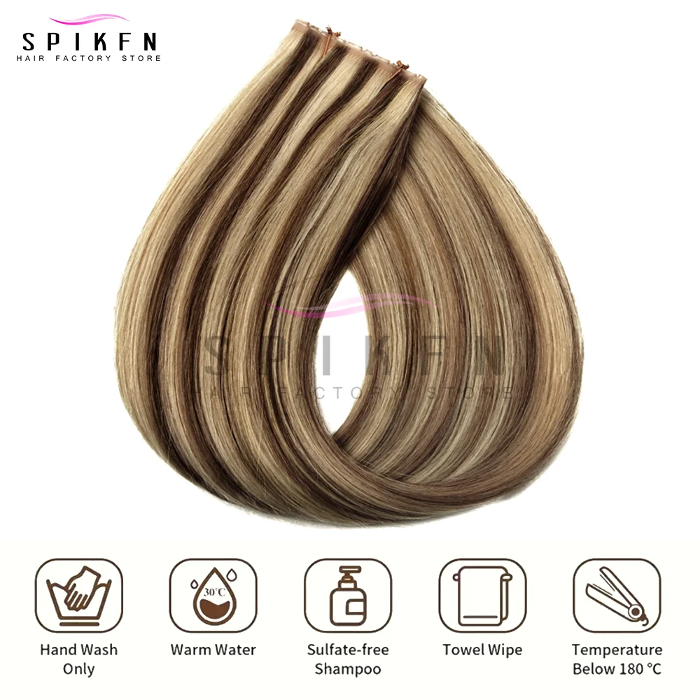 여성용 인비저블 더블 인젝션 XO 홀 웨프트 인모 헤어 익스텐션 12-24인치 내추럴 스트레이트 풀 스루 마이크로 헤어