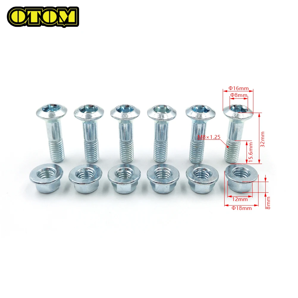 Motorcycle Universal Sprocket Bolts Chain Wheel Nuts Set For Modified Japan off-road HONDA YAMAHA KAWASAKI SUZUKI Motocross Part