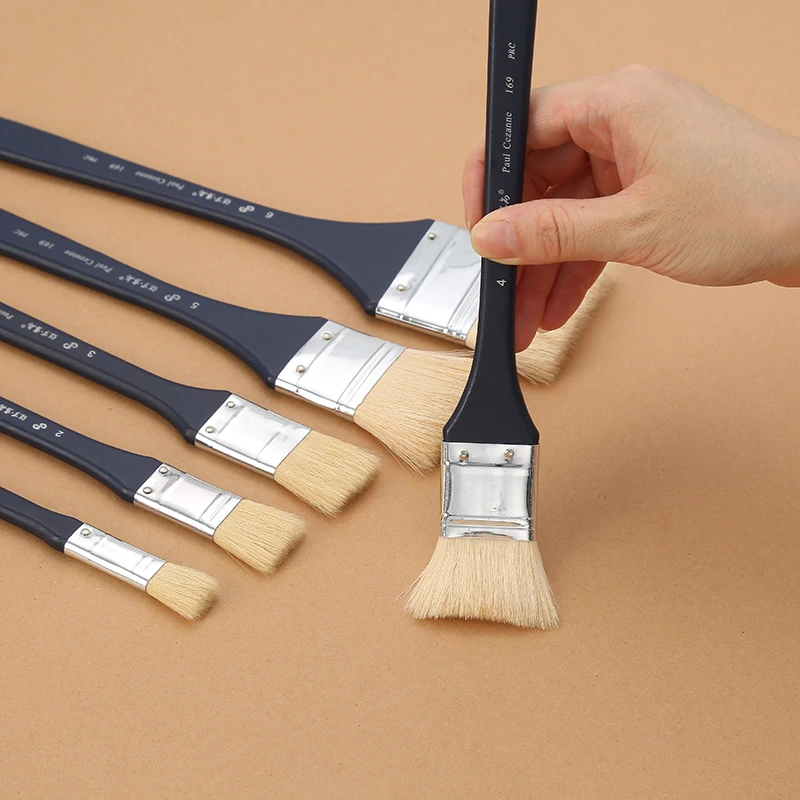 6 single-pack wool brush brush, fine art painting gouache watercolor paint oil painting special row brush, shading brush