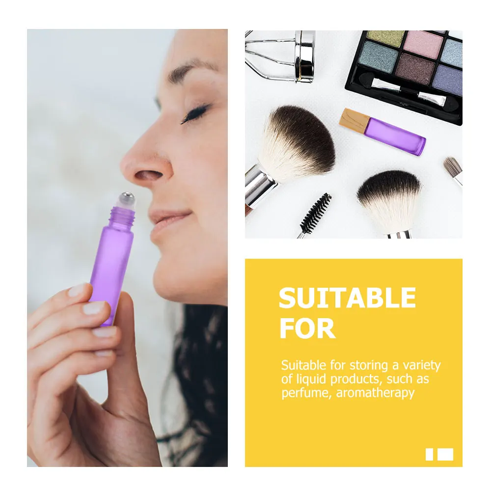

10ml Roller Bottles for Essential Oils Lightweight Travel Accessory Multi function Aroma Portable Perfume Bottle Empty Oil Vials