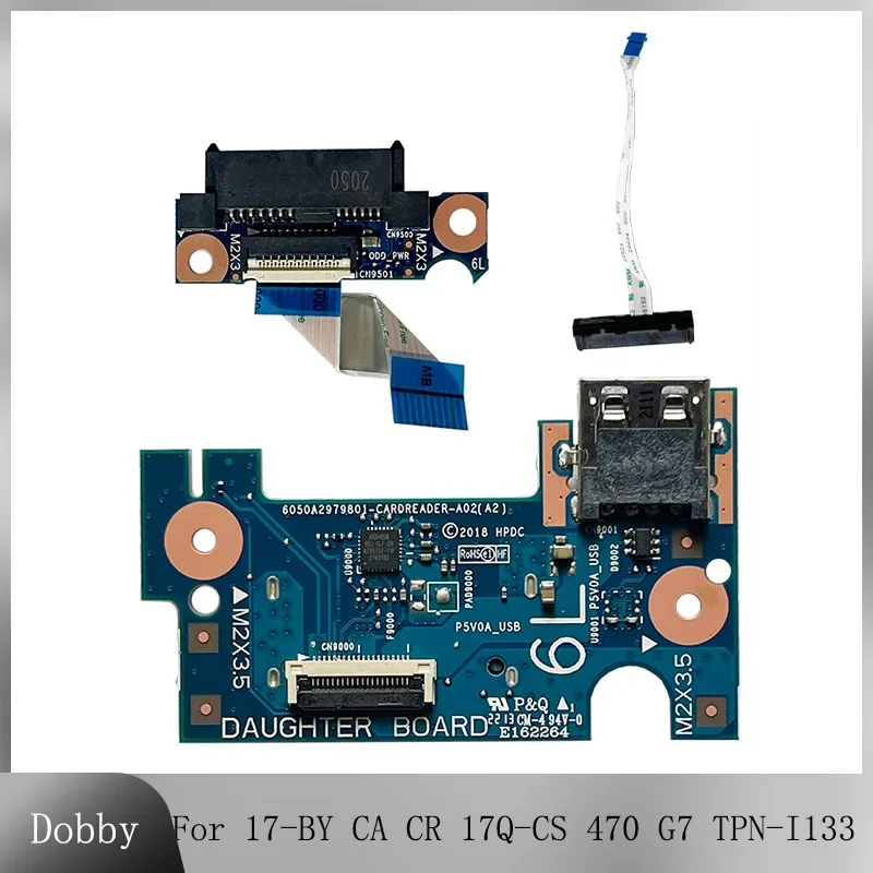 New For HP 17-BY 17-CA 17-CR 17Z 17Q-CS 470 G7 TPN-I133 Laptop SATA Hard Drive HDD SSD Cable USB Board 6017B0970001 6050A2979801