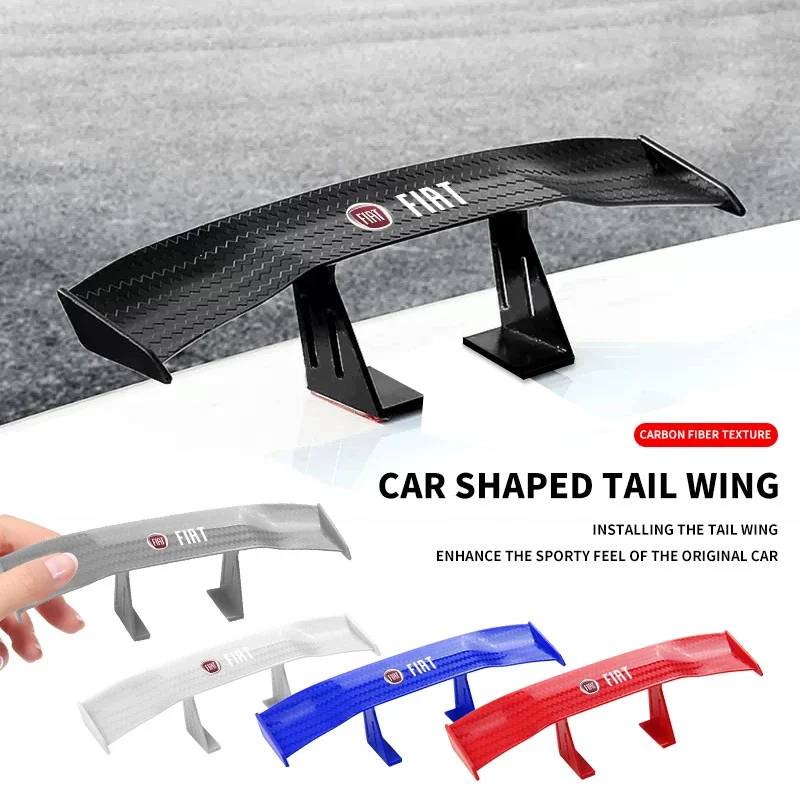 Aerofólio Traseiro Mini Asa Carbon Look para Fiat 500L 500X Aegea Tipo Sedici Centoventi Fiorino Qubo Toro