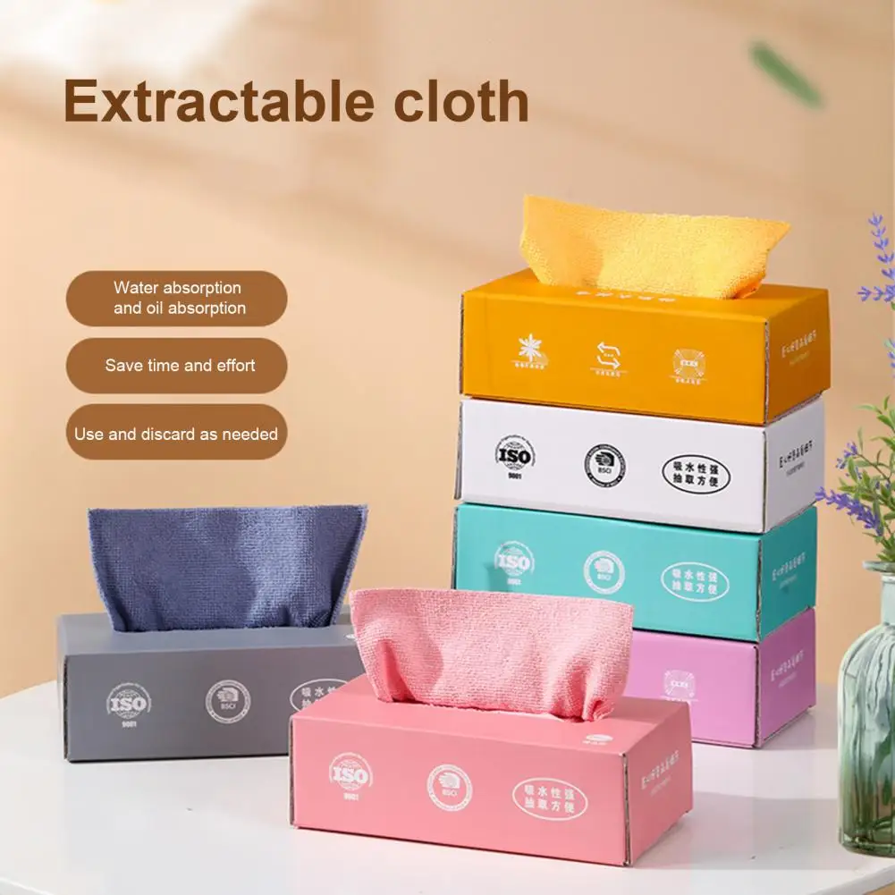 20Pcs/Box Convenient Dish Cloth  Super Absorbent Wrinkle-resistant Cleaning Rag  Counter-top Cloth Wash Towel