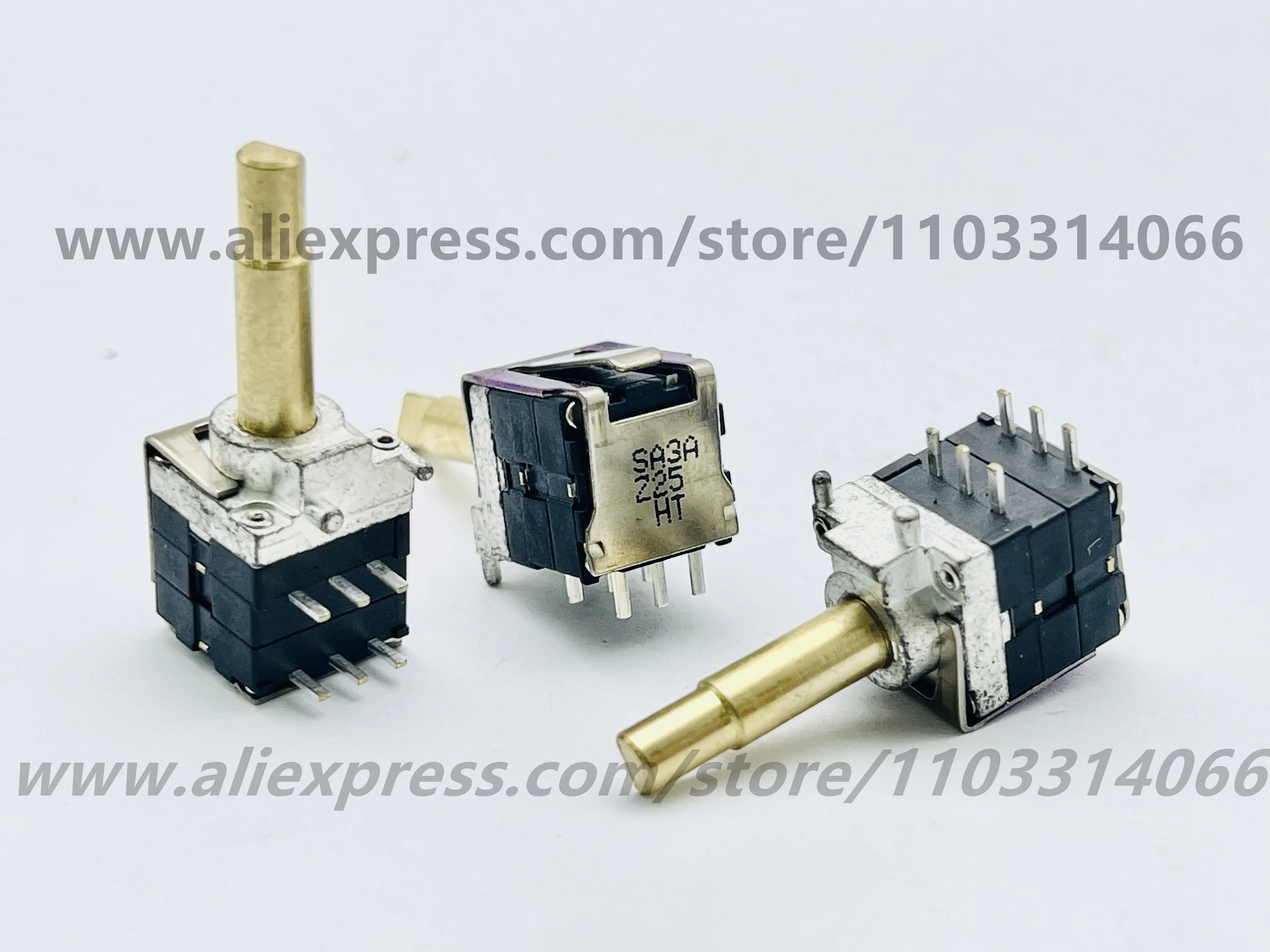 10pcs HT08 intercom channel switch channel potentiometer 15 positioning, shaft length 15mm
