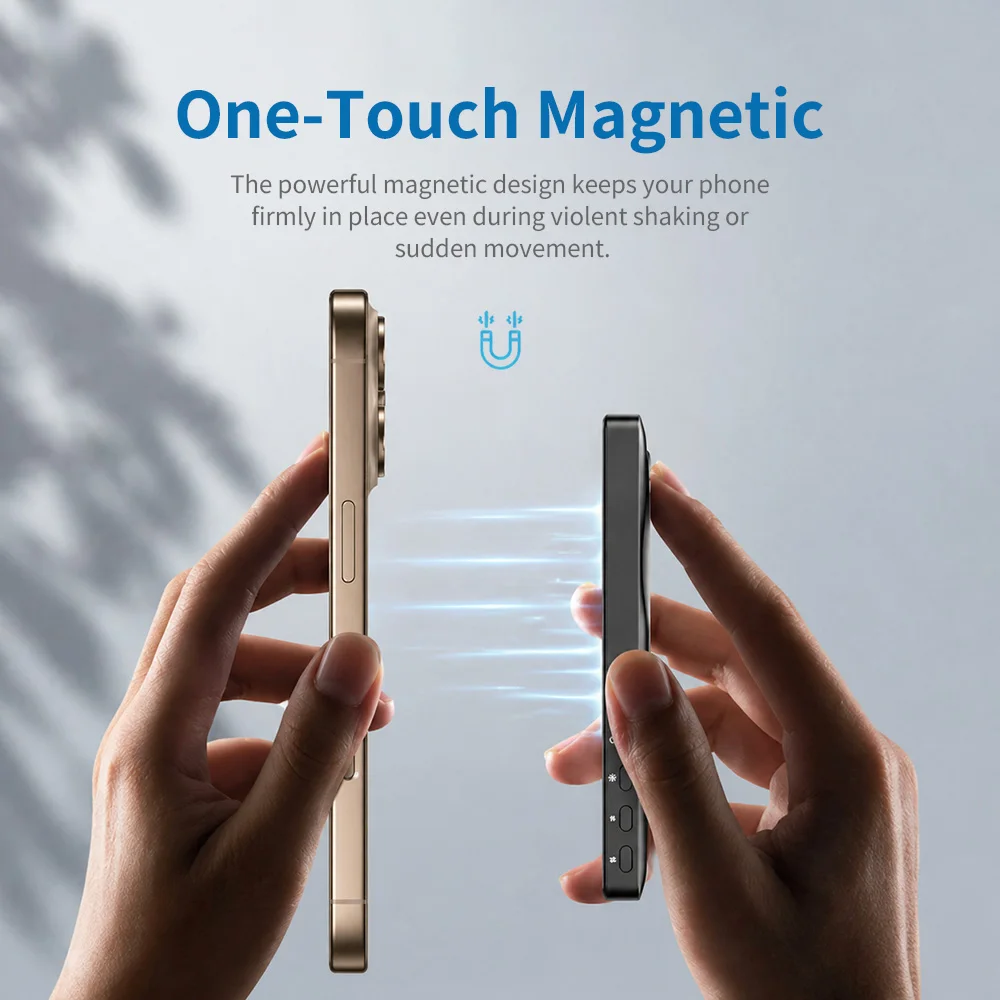 Vlog Selfie Monitor Screen for iPhone  Android Magnetic Back Camera Monitor with Speaker Supports reverse operation of the phone view 4
