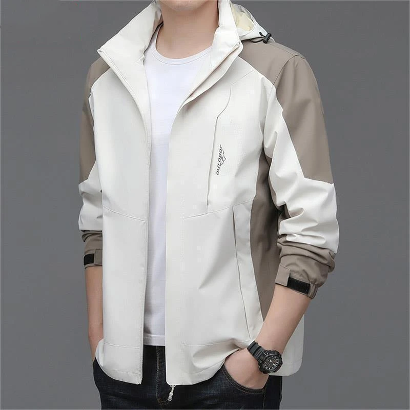 Autumn Winter New Fashion POLO Collar Long Sleeve Men\'s Clothing Jackets Loose Pocket Cardigan Thin Simplicity All-match Coats