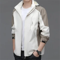 Autumn Winter New Fashion POLO Collar Long Sleeve Men's Clothing Jackets Loose Pocket Cardigan Thin Simplicity All-match Coats