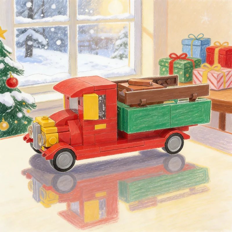 

151 шт. MOC День сена, грузовик, игры, модель, строительные блоки, строительные блоки, сборка, рождественские подарки, сделай сам, креативная идея, игрушка, кирпич