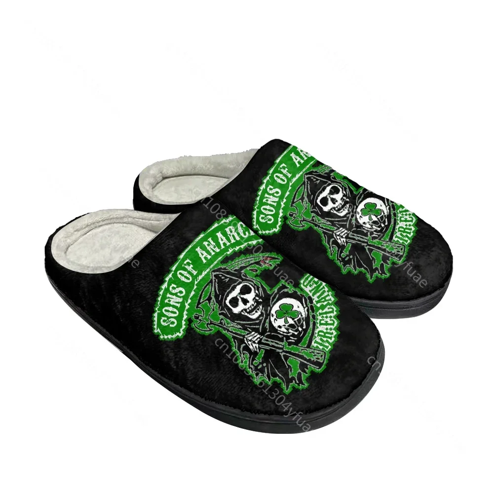 Hot Sons of Anarchy Fashion Cotton Custom Slippers Mens Womens Sandals Plush Casual Keep Warm Shoes Thermal Comfortable Slipper