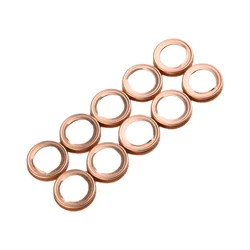 10pcs Car Engine Oil Drain Plug Gasket Copper Colored Crush Washers Gaskets Rings For Infiniti 10-11 For Nissan 370Z / Cube 2010