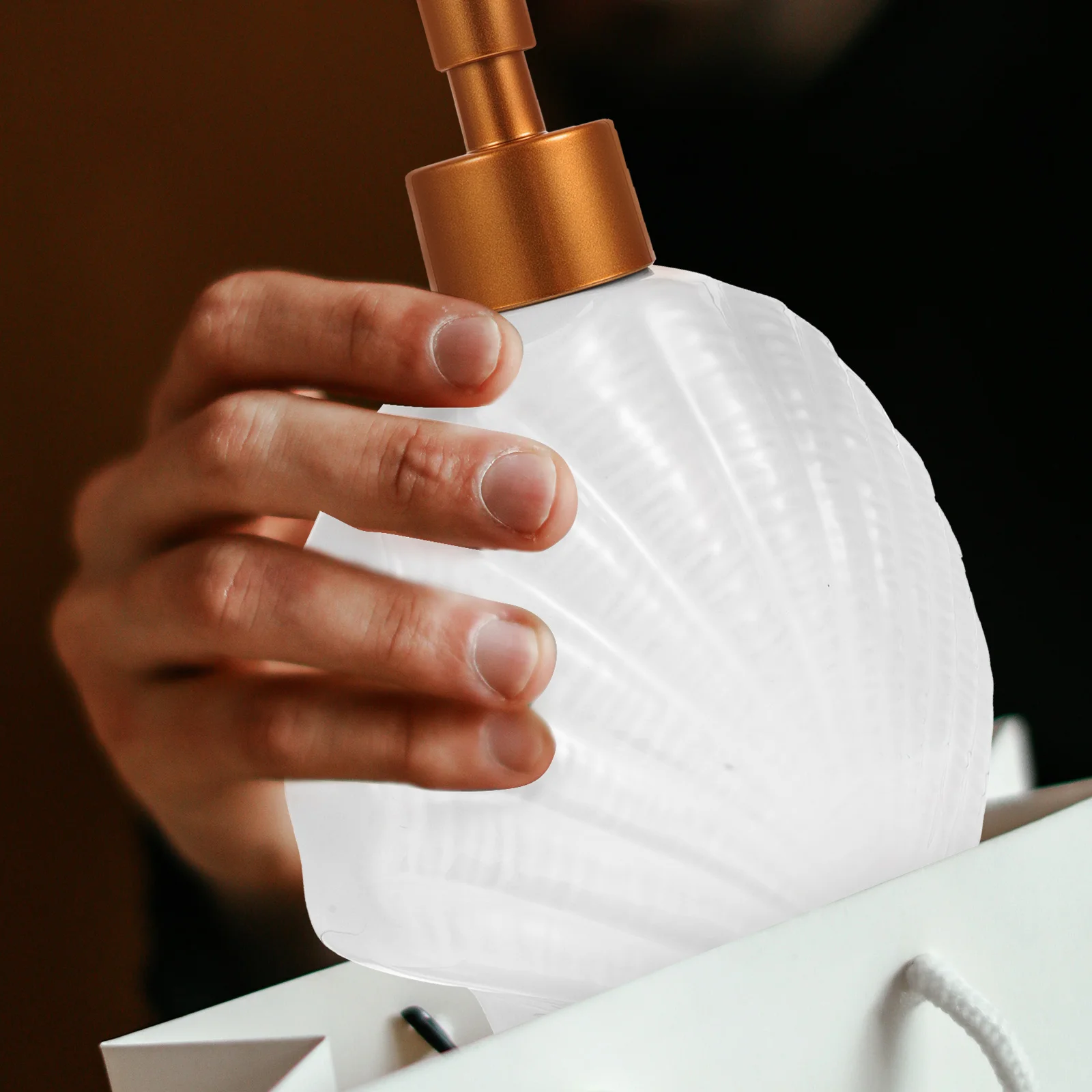 

Bathroom Ceramic Soap Dispenser Lotion Bottle Sea Style Refillable Shampoo Shower Gel Hand Soap Dispenser Pump Press Type