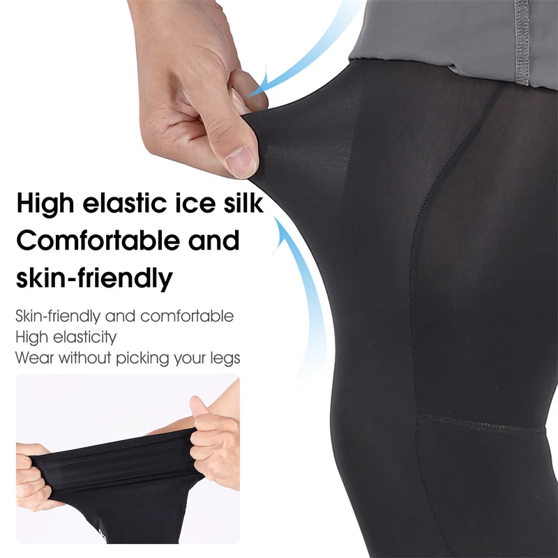 WEST BIKING Cycling Leg Sleeve Ice Silk Outdoor Sun Anti-UV Leg Protection Comfortable Bicycle Leg Sleeve Run Fitness Sport Gear