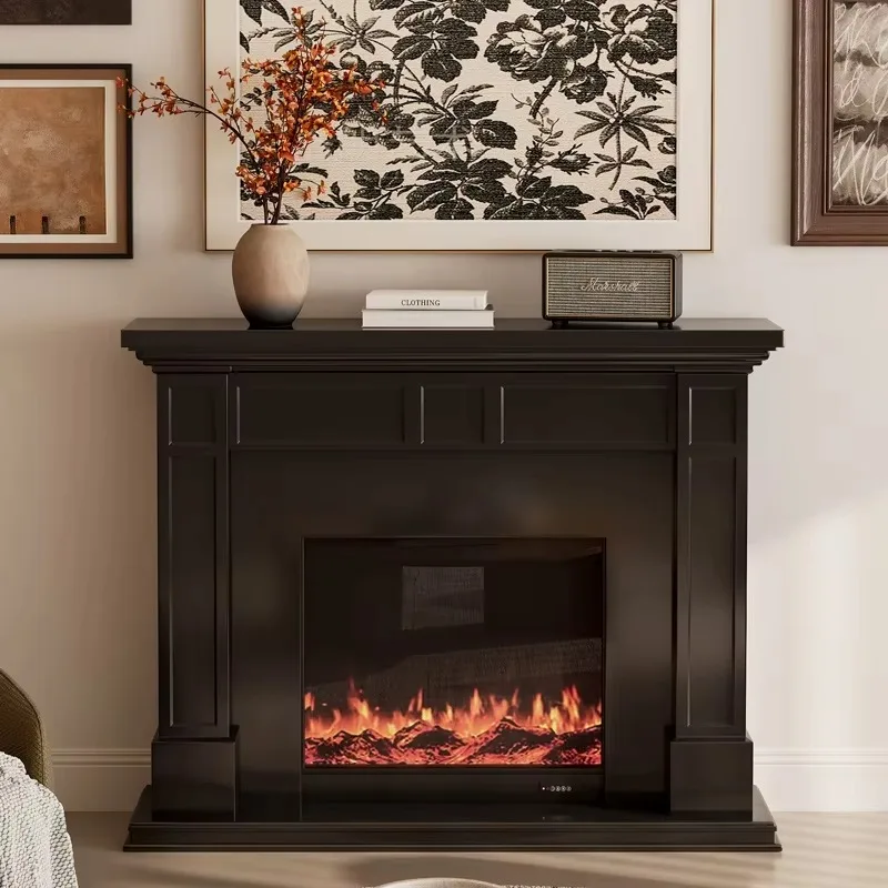 

French Vintage American Modern Style Fireplace Decorative Cabinet Simple Living Room Entrance Mantel Artificial Home Furniture