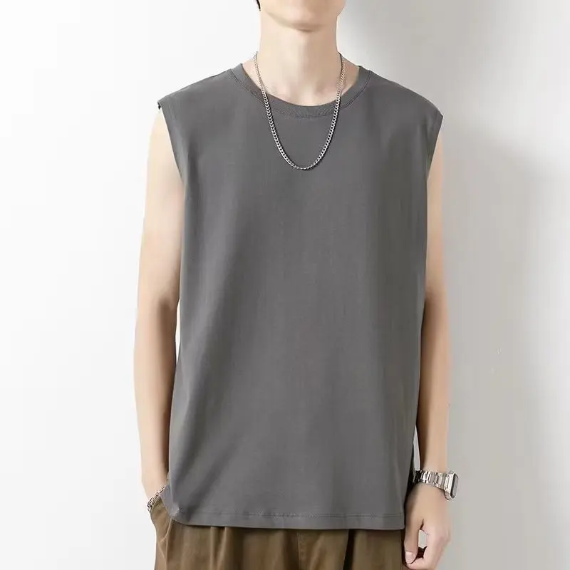 

Fashion Cotton Vest Men Summer Sleeveless Undershirt Youth Fitness Running Wear