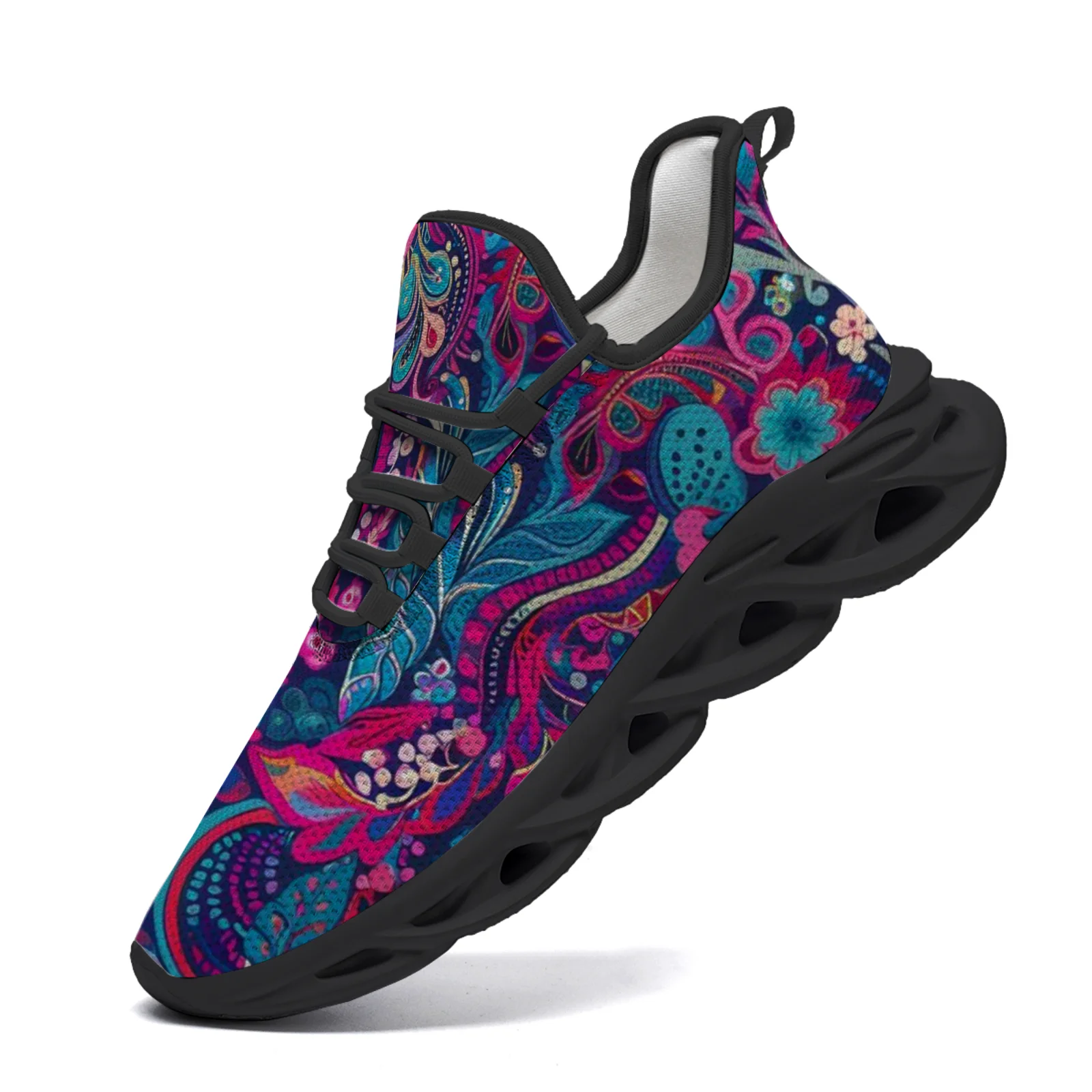 أحذية رياضية كاجوال للرجال والنساء مخططة بوهيمية، أحذية جري خفيفة الوزن وجيدة التهوية