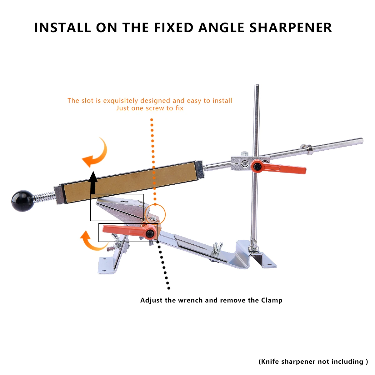 Sy Tools Upgrade Ruixin Knife Sharpener parts-Scissors sharpener 360 Degree Reversal Knife Clip