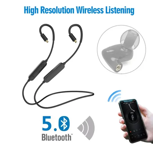 Imagen 2 del producto Cable de actualización de auriculares inalámbricos Bluetooth LDAC QCC5125 APT-X auriculares HiFi adaptables 0,78 pines/MMCX UE/QDC A2DC/IE80 IE40 400pro