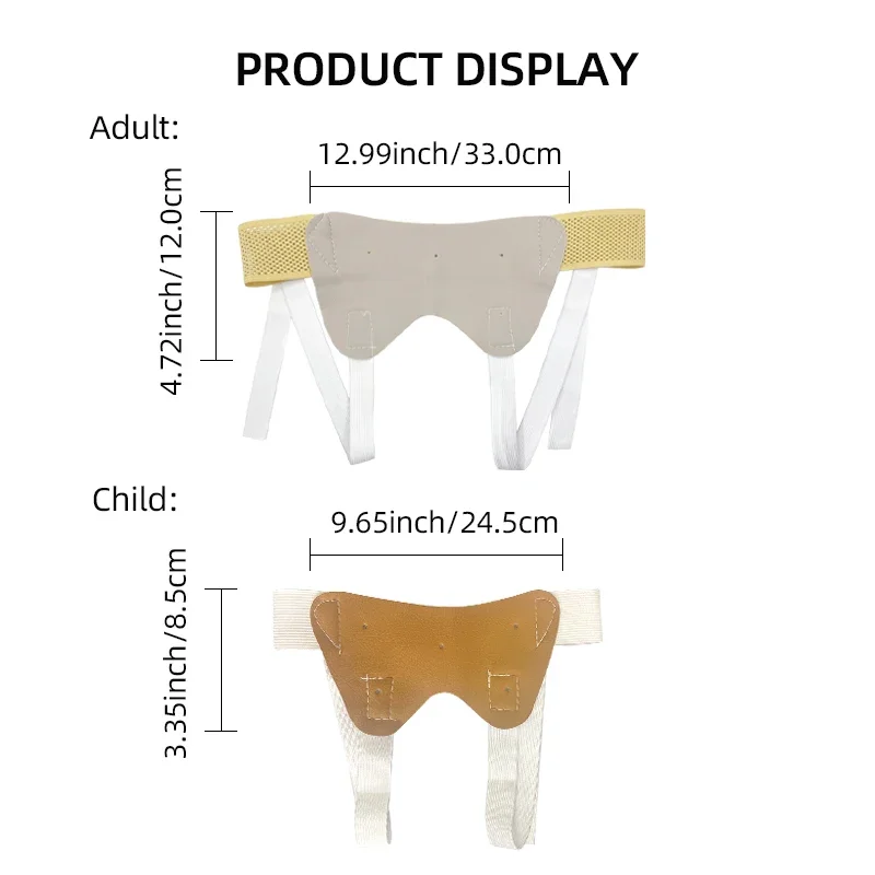 Hernia Belt Medical Hernia Bag Inguinal Groin Pain Relief Adult Children with 2 Removable Compression Pads Support Adjustable