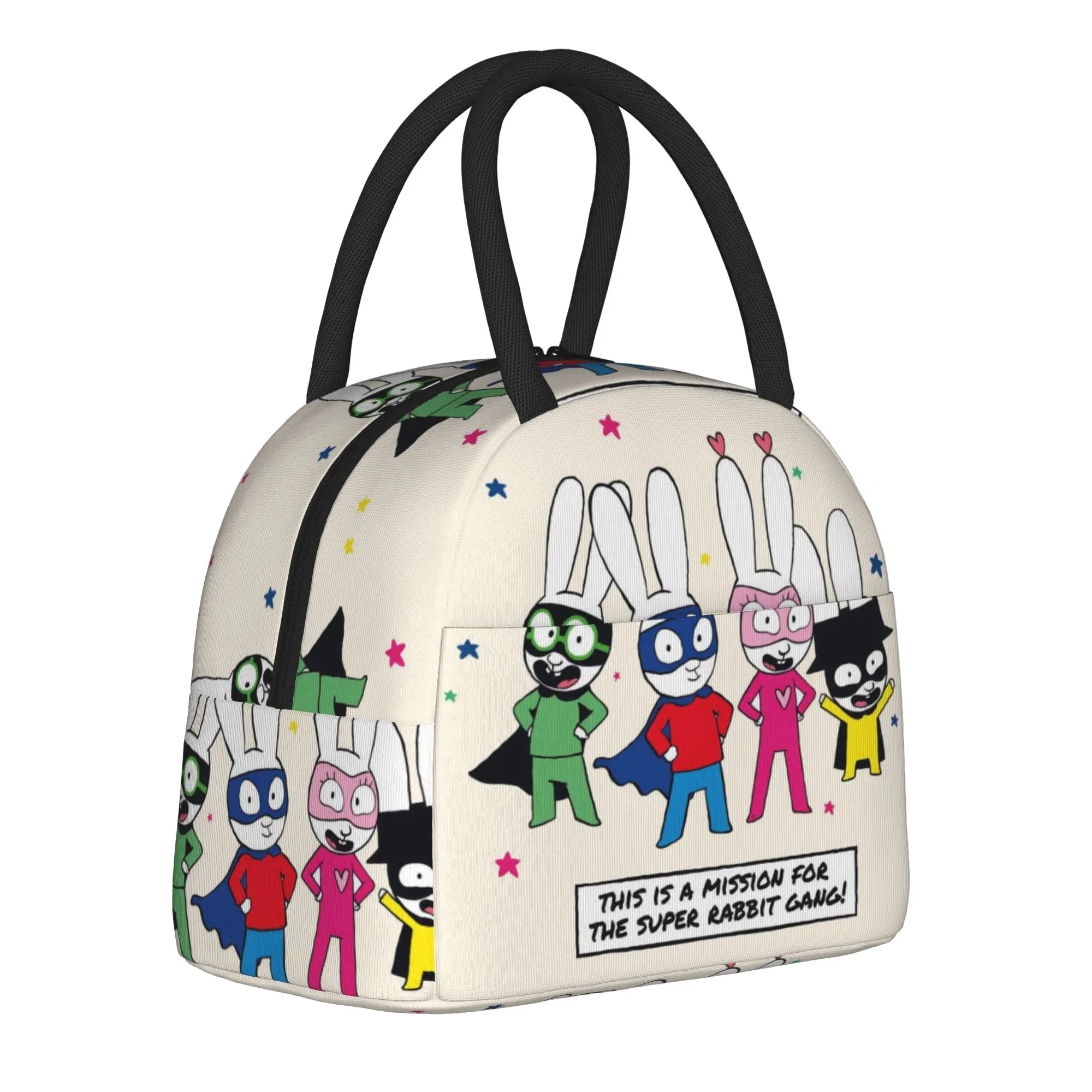 Insulated Lunch Bags Simon Super Rabbit Accessories  Lunch Container Fashion Cooler Thermal Lunch Box For School