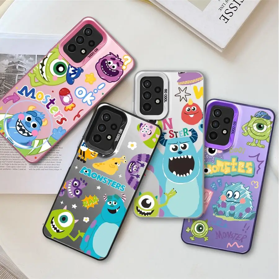 Disney Caroon Monsters Inc Phone Case for Samsung A55 A33 A25 A54 A22 A53 5G A72 A21s A32 A35 A51 A52s Shockproof Shell Cover