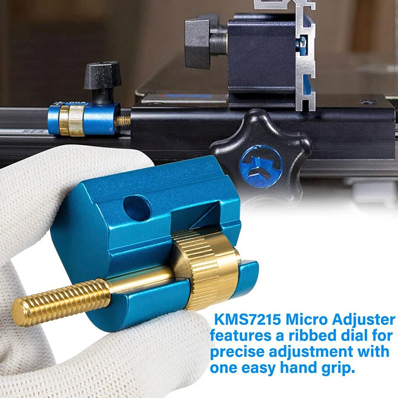 Imagem -04 - Micro-ajustador Compatível com Kreg Precision Band Saw e Router Tabela Fence Kms7215