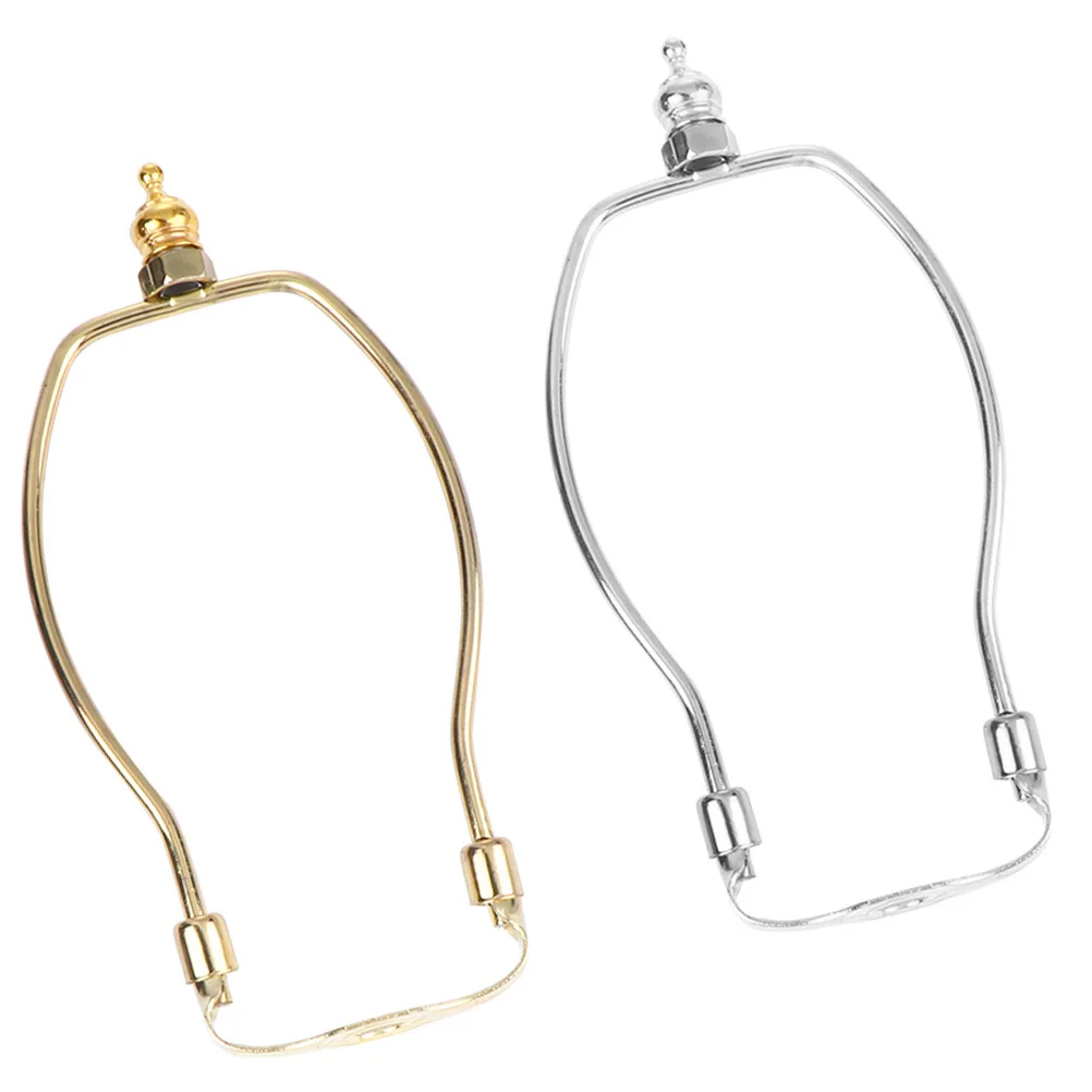 2 pezzi supporto per arpa lampada placcatura in lega metallica staffa per paralume stabile da 6 pollici per lampade da pavimento in cristallo da tavolo telaio in corno