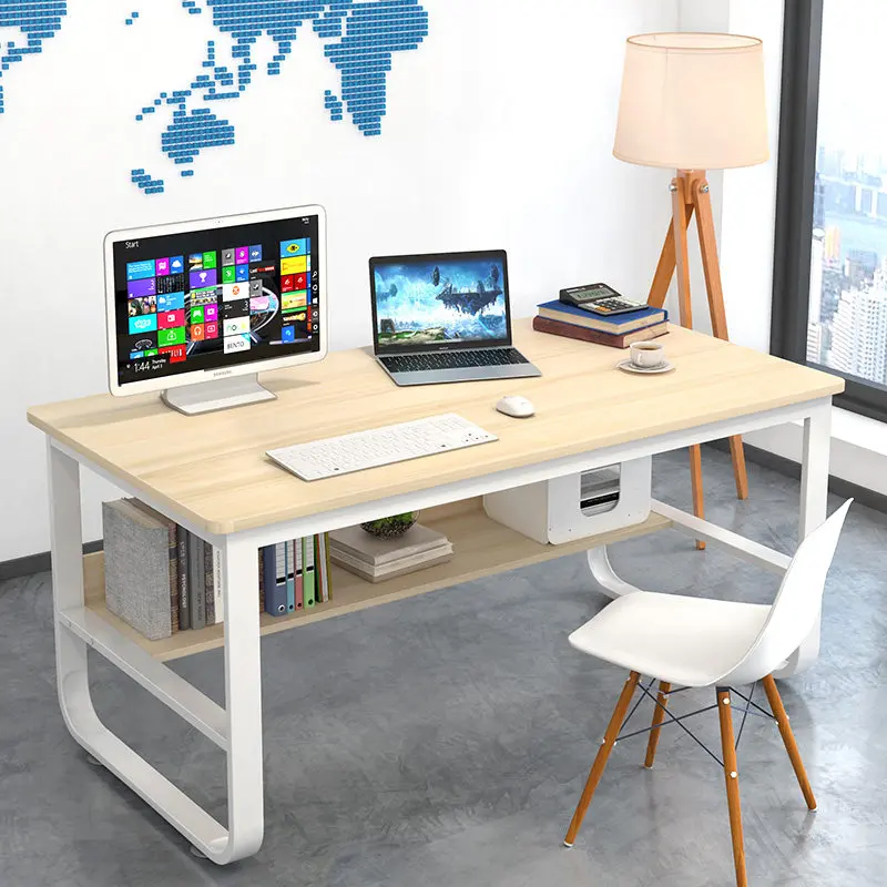Simple desk desktop computer desk home student writing simple modern e****mical office