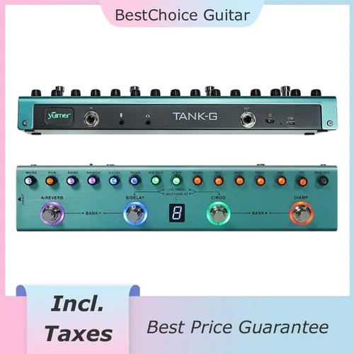 [Incl. Impuestos] Procesador multiefectos M-VAVE Yuimer V2 TANK-G con aplicación Guitarra eléctrica TANK G Pedal efector