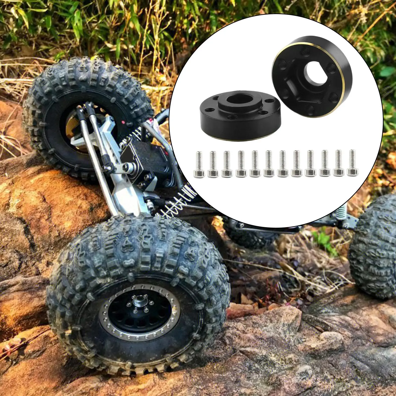 Radsechskantnabe, verbreiterter Adapter aus Messing für RC-Car im Maßstab 1: 10, 1,9 Zoll 2,2 Zoll Legierungs-Beadlock-Felgen-Upgrade