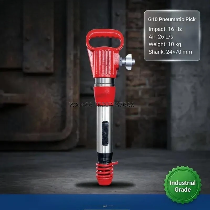 Wmwmnu for G10 G20 Pneumatic Pick Hammer 25L S Air Consumption Hex 22 Shank Hand Held Air Breaker for Mining Quarry Rock