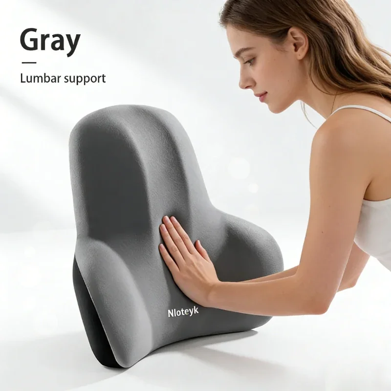 Car Neck Pillow Memory Foam Protection Lumbar Backrest Cushion Lumbar Cushion Car Headrest Seat Travel Interior Accessorie