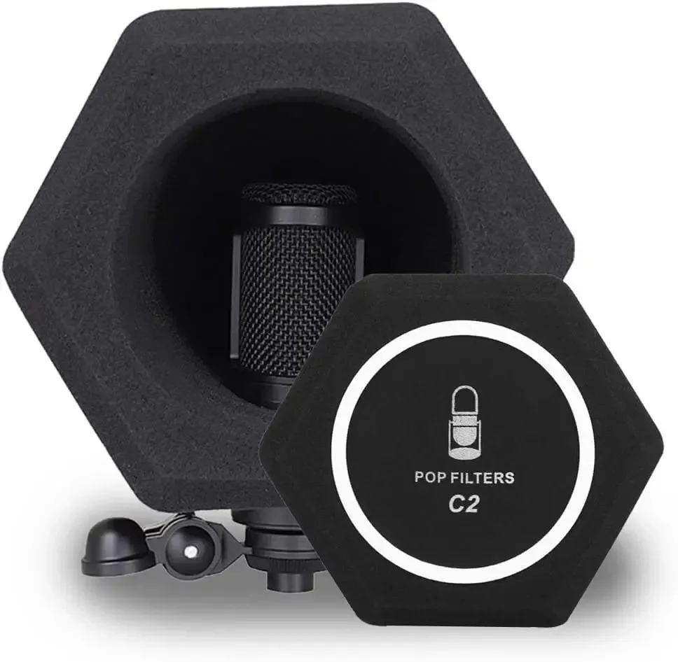 Microfono Vento Shield Filtro anti-pop Sfera di isolamento acustico per studi di registrazione Mic Schiuma fonoassorbente per live streaming