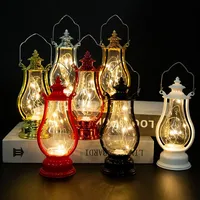 LED Retro Small Oil Lamp Multicolor Interior Decorative Desk Lamp Portable Wind Candle Lamps Decoration Kerosene Lights 2024