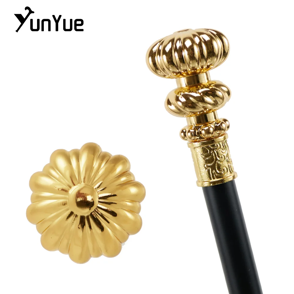 

Золотая тыква, резьба по металлу, трость, коллекции джентльменов, модная элегантная трость, реквизит для косплея, вечерние костыли