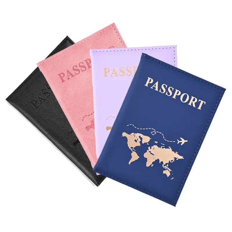 Fashion Passport Holder with Letter Print for Women Men Passport Protective Cover Travel Wallet Ticket Holder ID Card Clip Bags