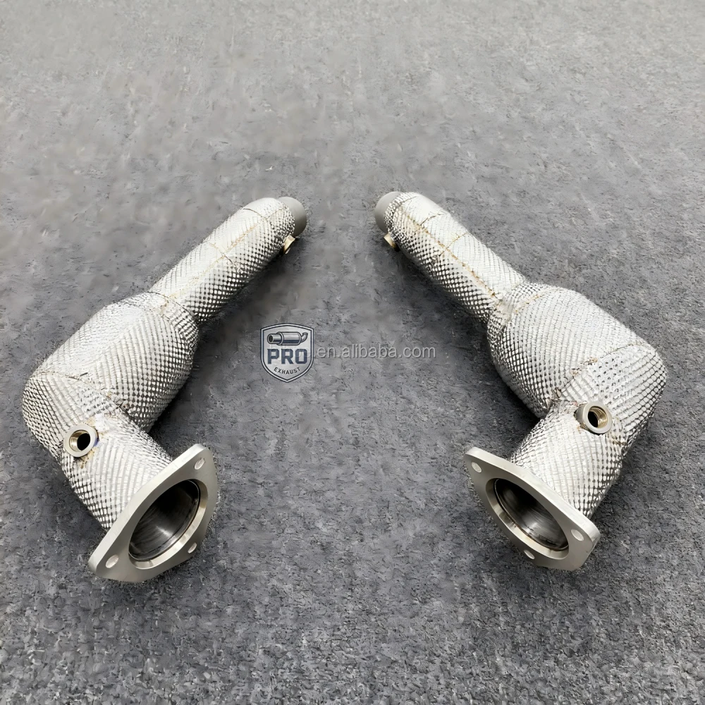 

PRO Ecnal for Ferrari California 4.3L SS304 Sports with Heat Shield Metal Catalytic Exhaust Downpipe