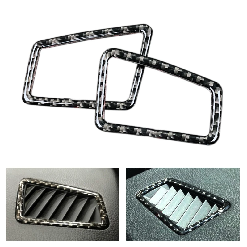 For BMW 3 Series E90 E92 E93 2005 2006 2007 2008 2009 2010 2011 2012 Car Carbon Fiber Air Conditioning Vent Side Air Outlet Trim