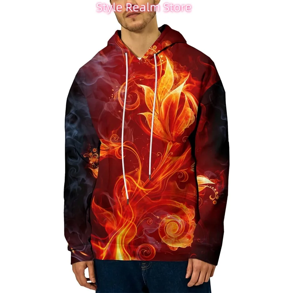 سويت شيرت بغطاء للرأس مطبوع ثلاثي الأبعاد للجنسين للرجال والنساء #2