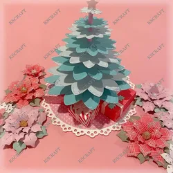 KSCRAFT 3D Christmas Tree Cutting Dies Stencils for DIY Scrapbooking Decorative Embossing DIY Paper Cards